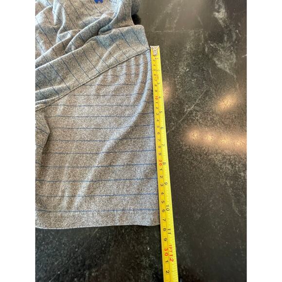 Under Armour loose fit heat gear SM Gray and Blue striped polo - Picture 6 of 8